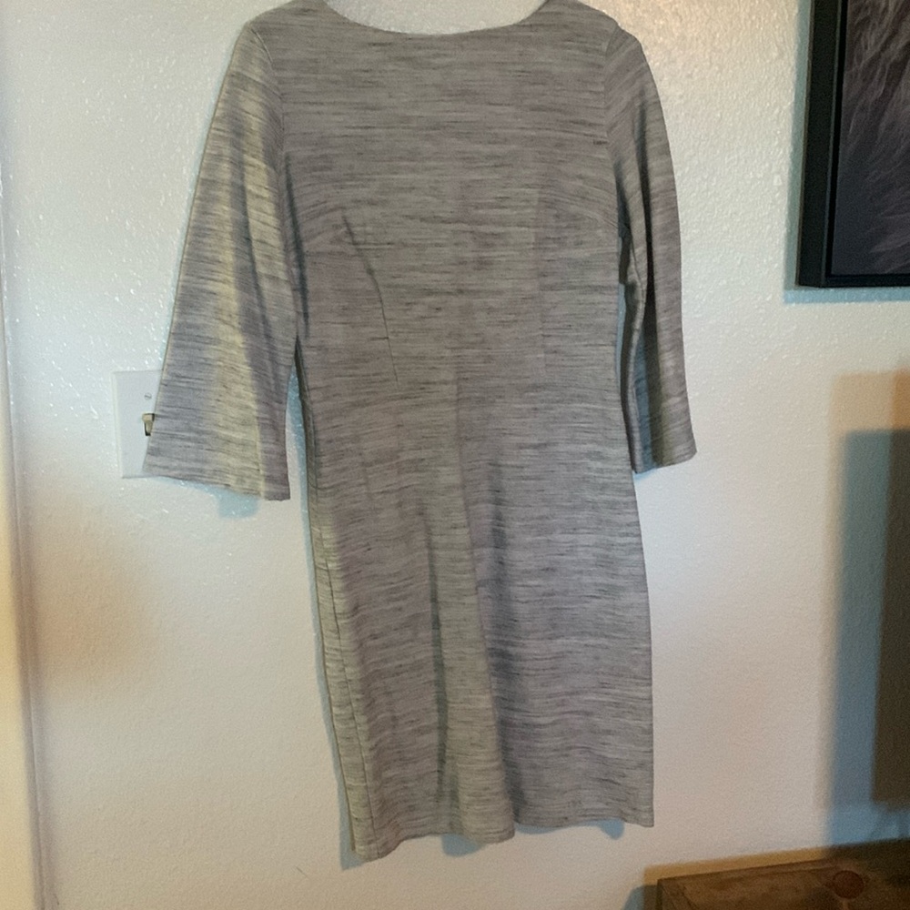 Grey and white dress